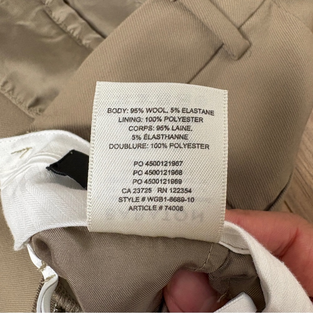 Aritzia Babaton Khaki Agency Pant Wool Trousers High Rise Size 4 - Picture 11 of 11